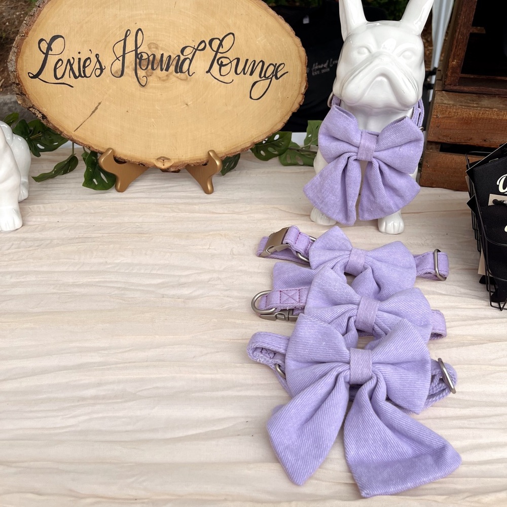 Purple Bow tie Collar